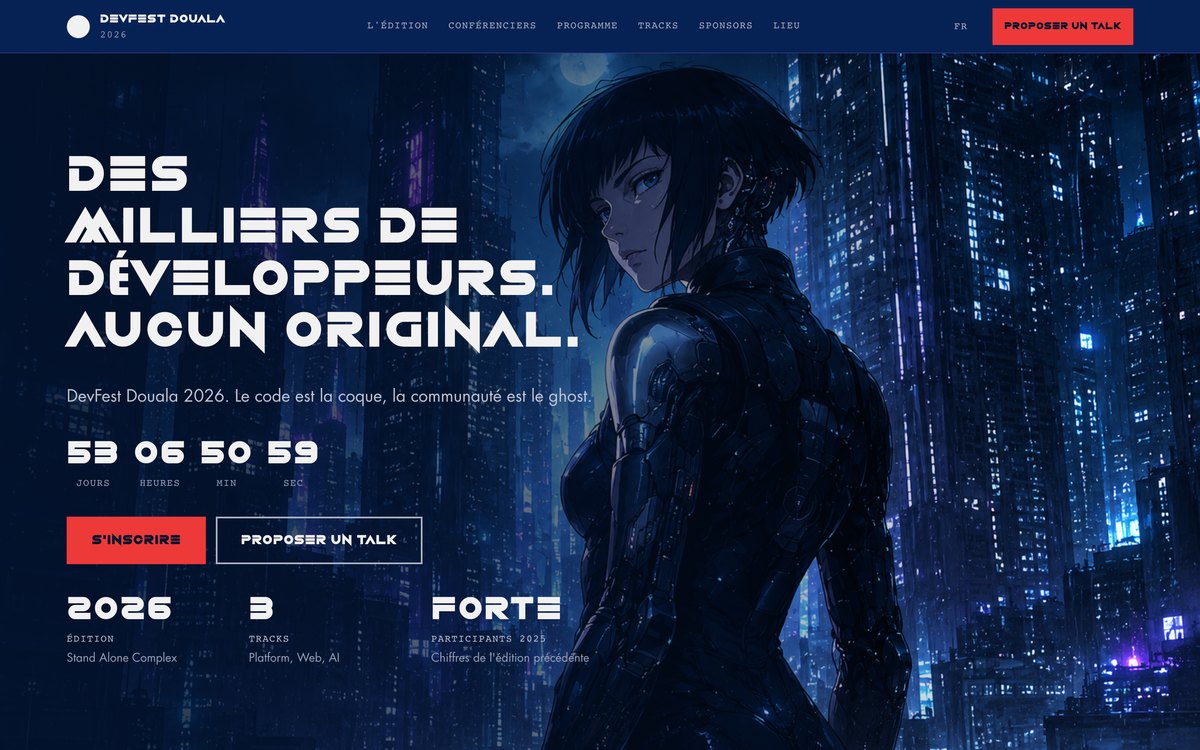 Devfest Douala 2026 Website preview